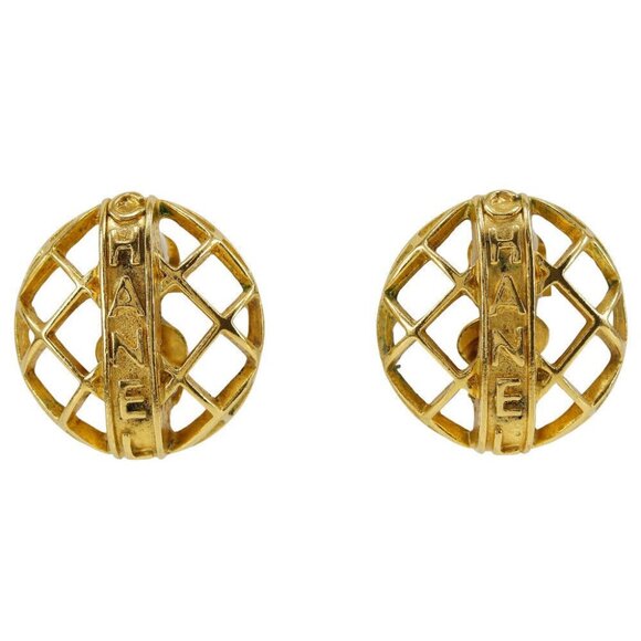 CHANEL Earring Plated Gold 16.4g Women - Picture 1 of 7